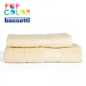 Coppia asciugamani bassetti pop color avorio 30