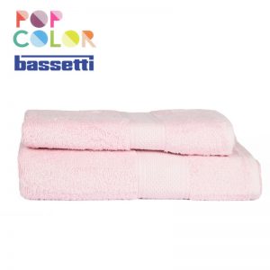 Coppia asciugamani bassetti pop color ortensia H3
