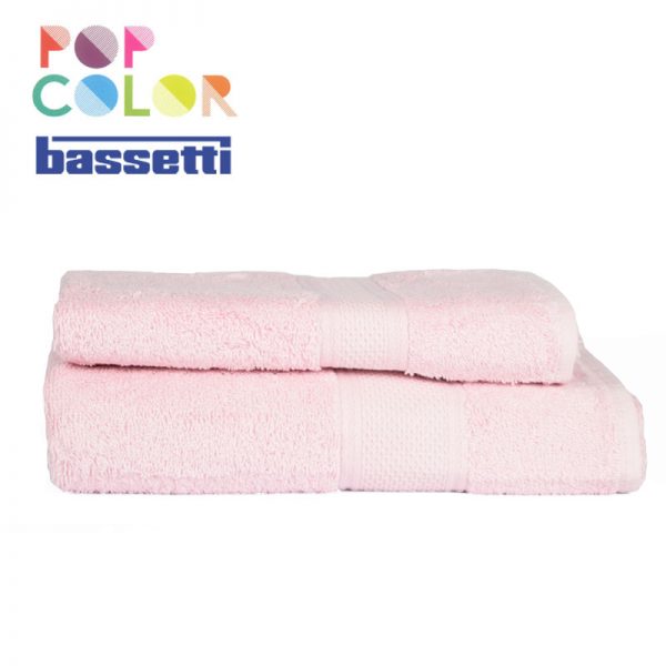 Coppia asciugamani bassetti pop color ortensia H3