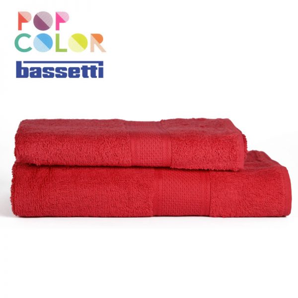 Coppria asciugamani bassetti pop color papavero rg