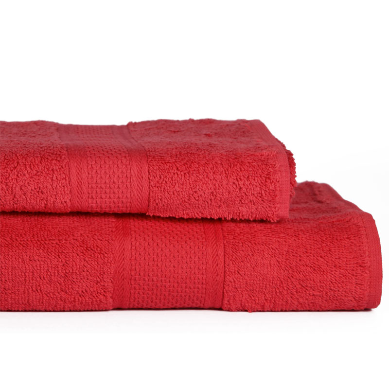 Coppria asciugamani bassetti pop color papavero rg balza