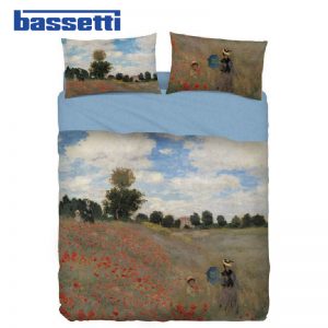 Lenzuola matrimoniali bassetti papaveri ambientate
