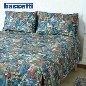 Lenzuola matrimoniali bassetti gibilterra verde ambientate