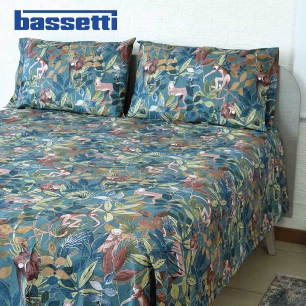 Lenzuola matrimoniali bassetti gibilterra verde ambientate