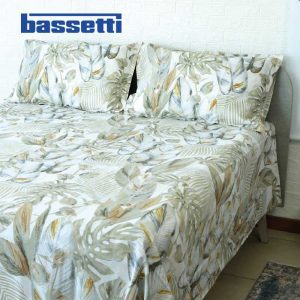 Lenzuola matrimoniali zucchi jari beige ambientate