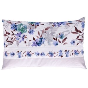 Lenzuola matrimoniali sakura azzurro federe