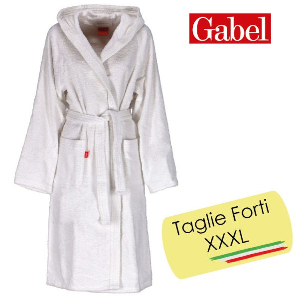 Accappatoio gabel viareggio bianco taglie forti