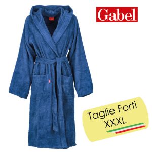 Accappatoio gabel viareggio blu taglie forti
