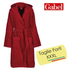 Accappatoio gabel viareggio bordeaux taglie forti