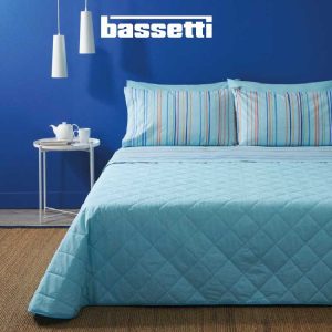 Lenzuola bassetti simple lines azzurro fronte