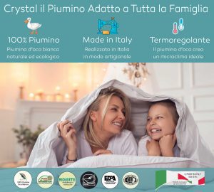 Banner caratteristiche piumino crystal
