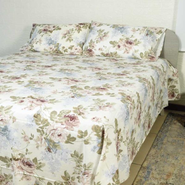 Lenzuola matrimoniali flanella oro rosa ambientate