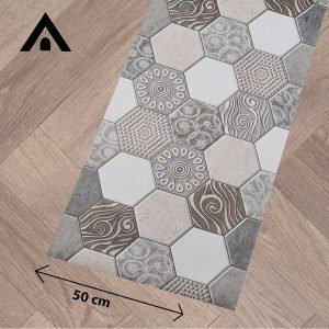 Tappeto a metro esagoni grigio