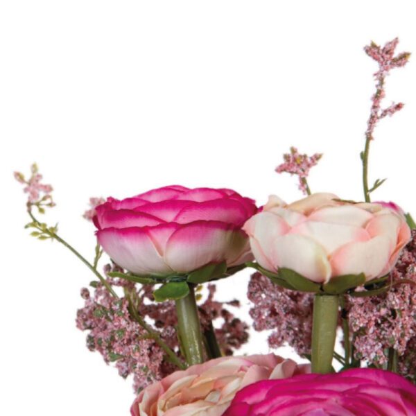 Mazzo di fiori artificiale rosa particolare