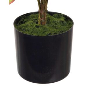 Pianta finta peonia crema vaso