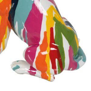 Statua decorativa cane multicolore coda