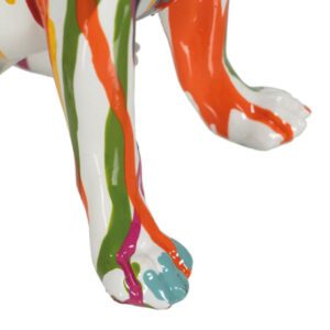 Statua decorativa cane multicolore zampe