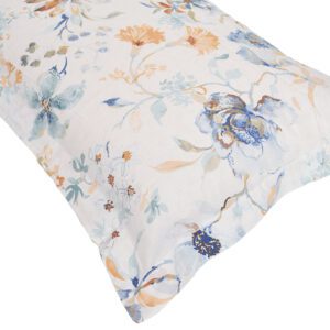 Completo lenzuola matrimoniali flower bianco federa