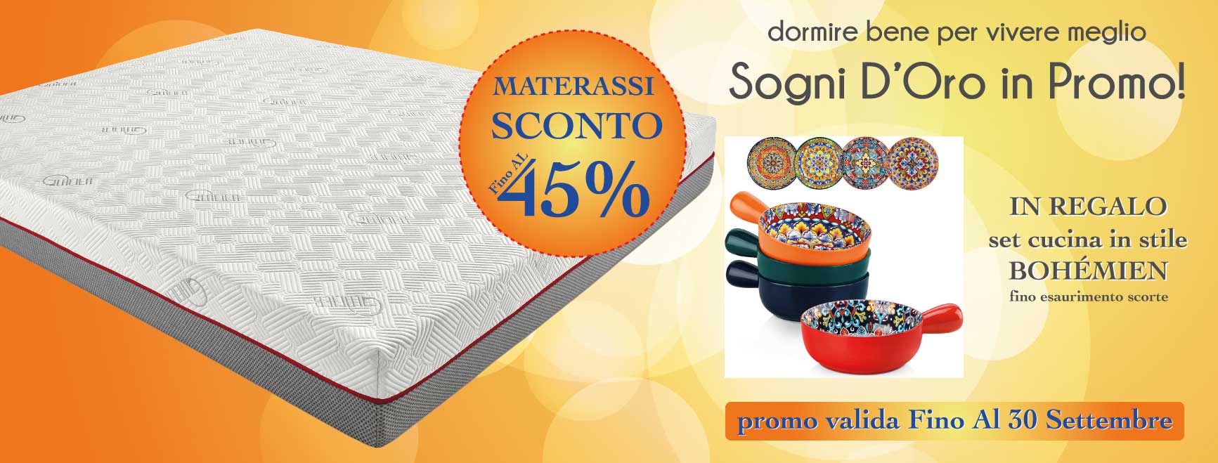 materasso promo settembre