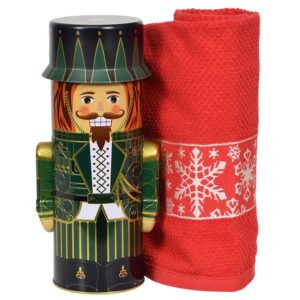 Barattolo schiaccianoci verde con strofinaccio