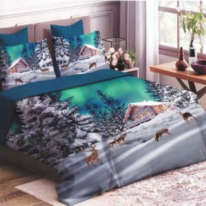 Copripiumino matrimoniale aurora boreale