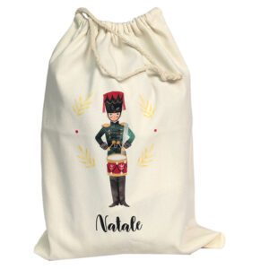 Sacchetino schiaccianoci con asciugamani railway