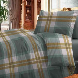 Copripiumino matrimoniale abe verde ambientato