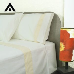 Completo lenzuola matrimoniali orleans panna